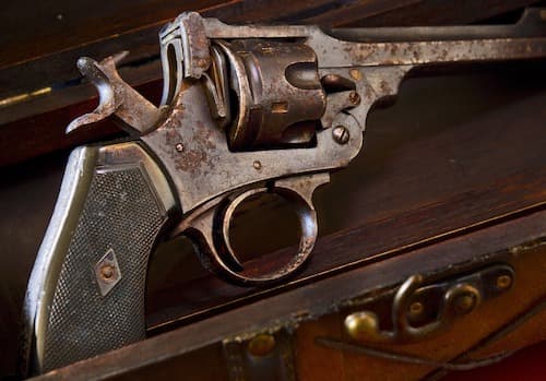 Handgun with rust