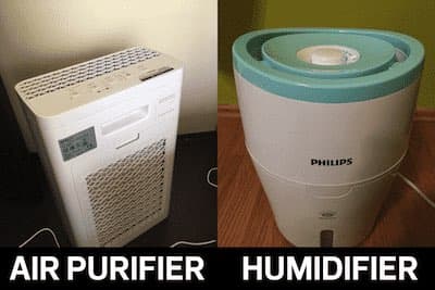 Humidifier and air purifier in same room