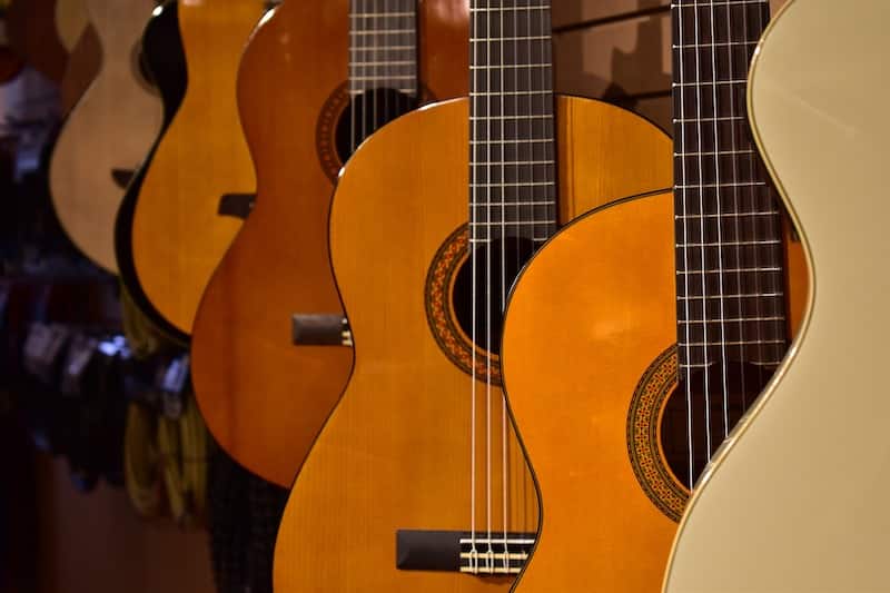 Healthy guitars stored in a good humidity and temperature conditions